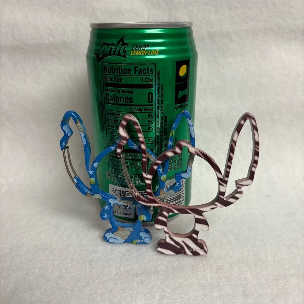 SOLD Set of 2 STITCH Carabiner Keychain Bag Charm Blue Brown Disney Japan - Picture 9 of 10